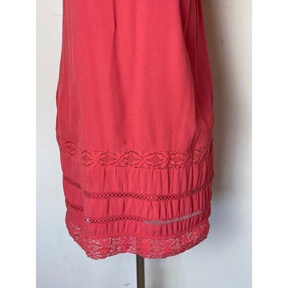 Sanctuary Pink Off The Shoulder Eyelet Detail Knee Length Dress Size XS - Picture 7 of 11